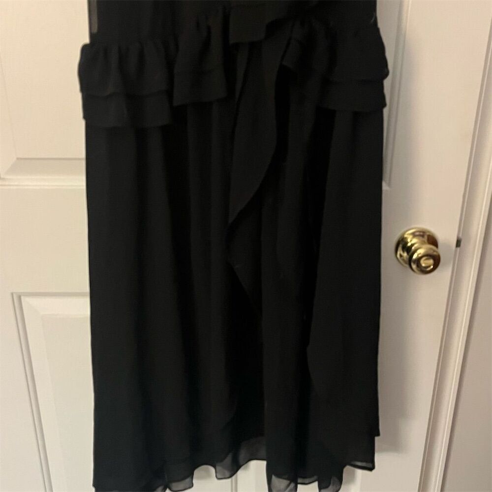 Tobi Women's Petite Black Ruffle Maxi Dress Sleeveless Formal S - Picture 2 of 6